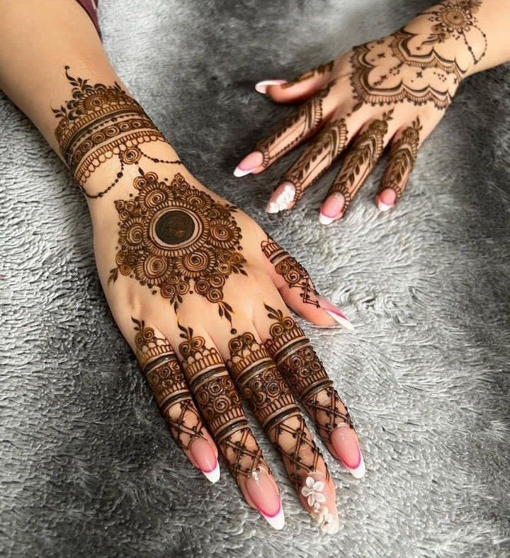 Modern Full Hand Mehndi Design