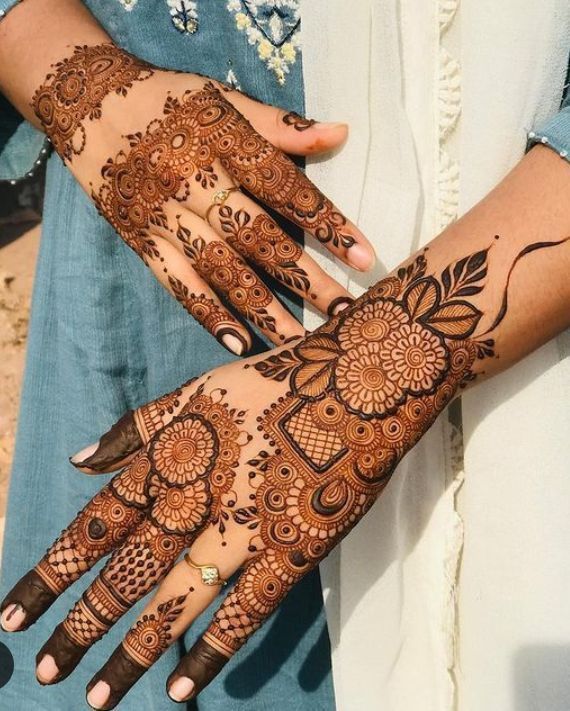 Modern Full Hand Mehndi Design