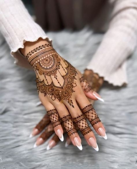 Modern Full Hand Mehndi Design