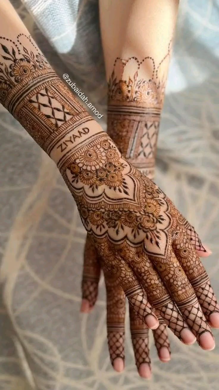 Modern Full Hand Mehndi Design