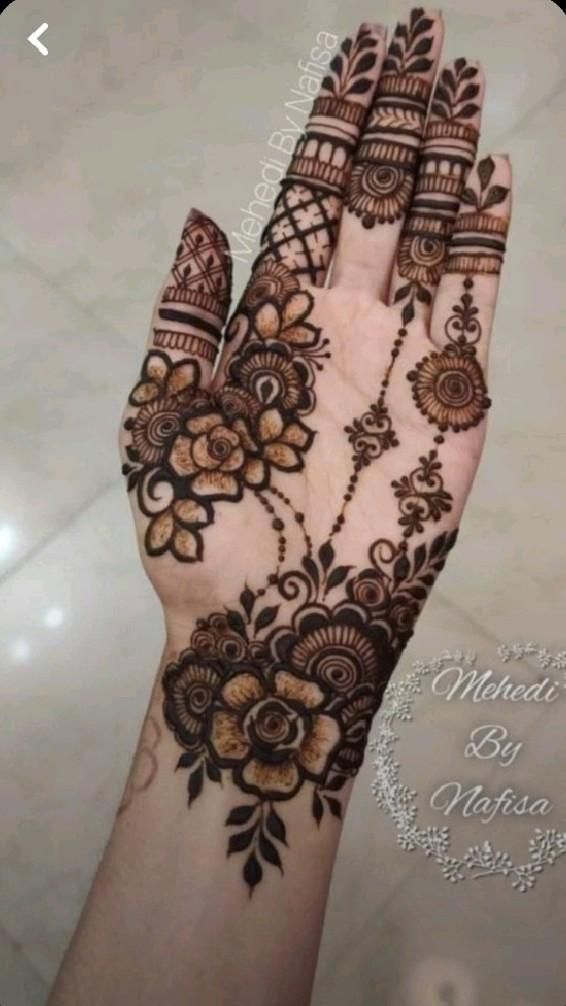 Modern Full Hand Mehndi Design