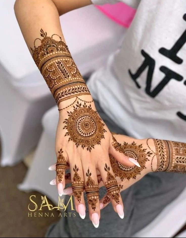 Modern Full Hand Mehndi Design