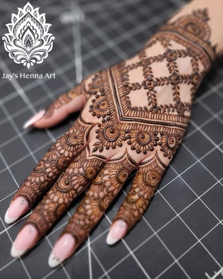 Modern Full Hand Mehndi Design