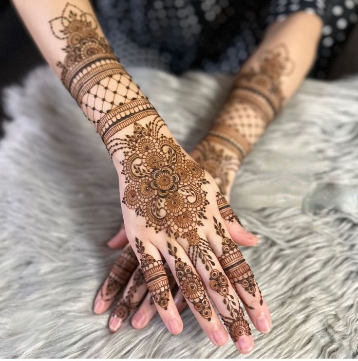 Modern Full Hand Mehndi Design
