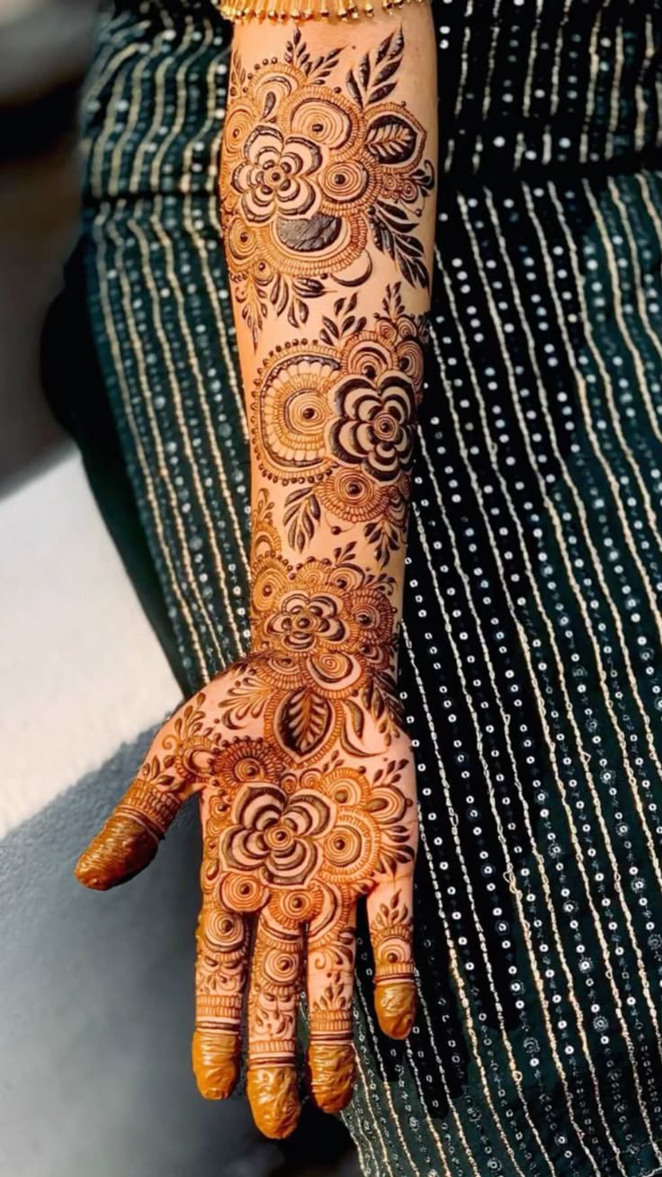 Modern Full Hand Mehndi Design