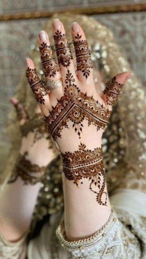 Modern Full Hand Mehndi Design