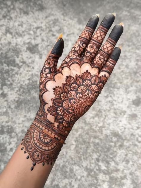Modern Full Hand Mehndi Design