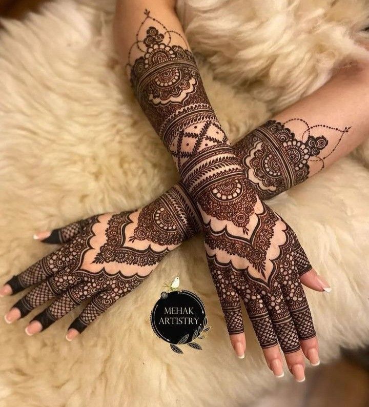 Modern Full Hand Mehndi Design