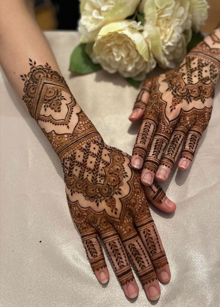 Modern Full Hand Mehndi Design