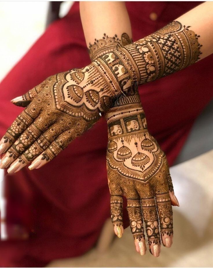 Modern Full Hand Mehndi Design