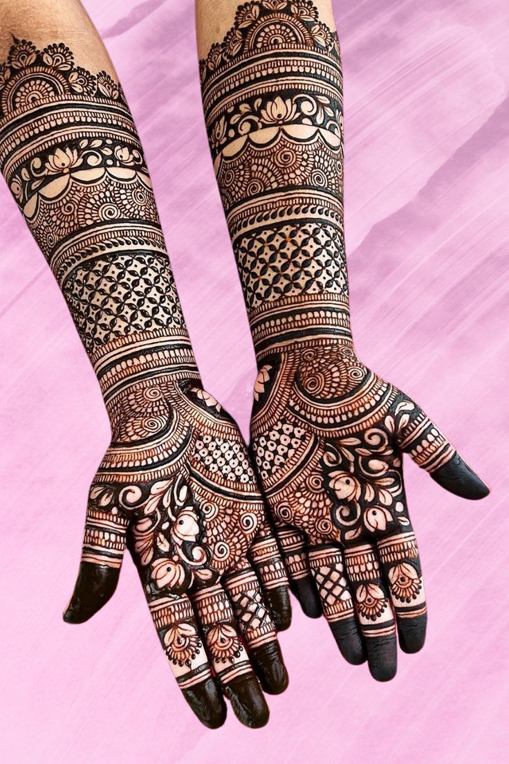 Modern Full Hand Mehndi Design