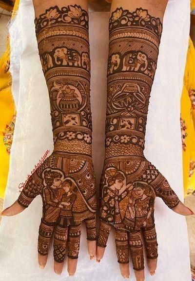 Royal Front Hand Mehndi Design