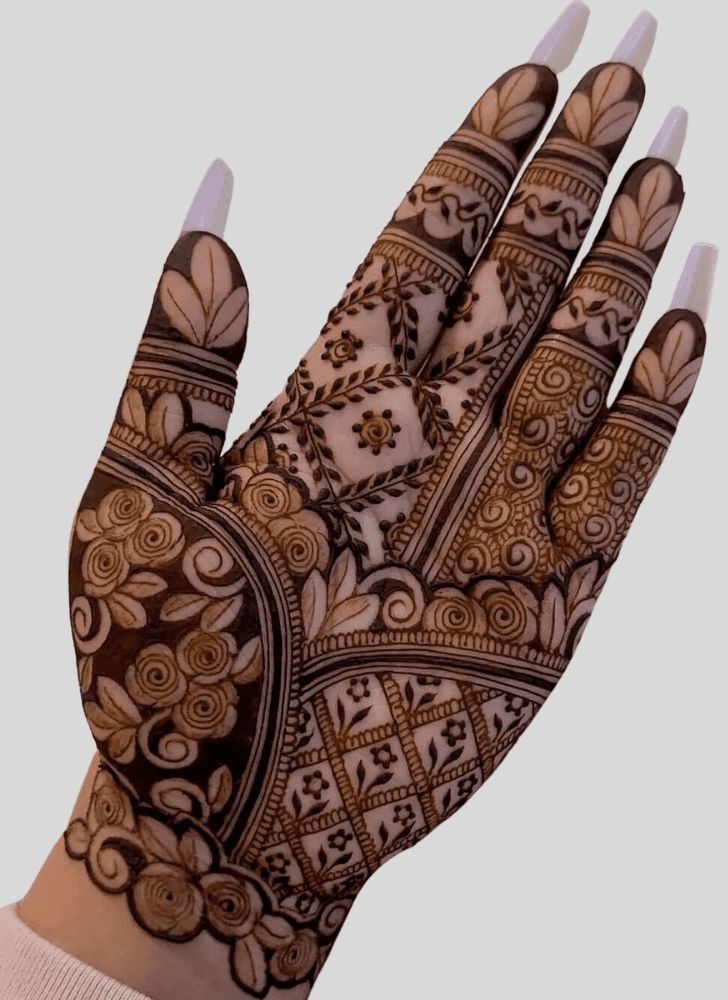 Royal Front Hand Mehndi Design