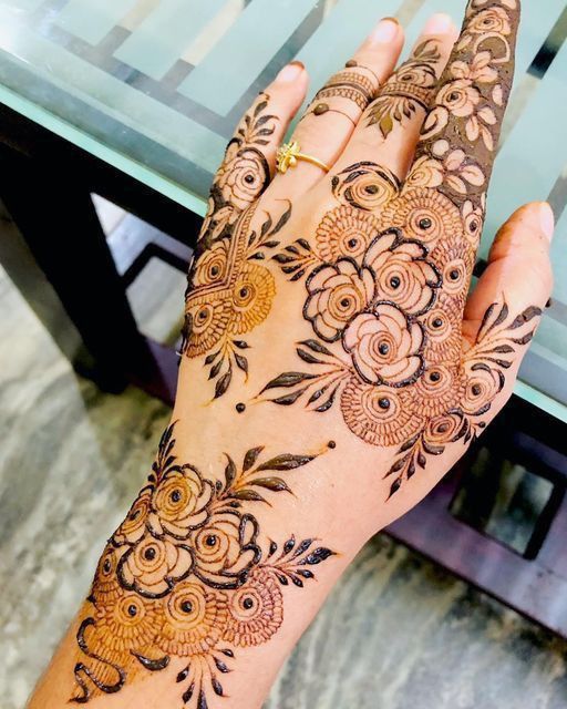 Stylish Back Hand Mehndi Design