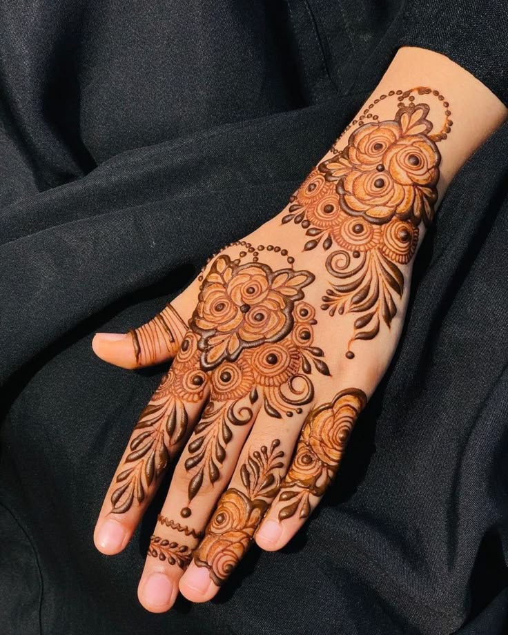 Stylish Back Hand Mehndi Design