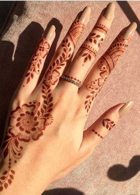 Stylish Back Hand Mehndi Design