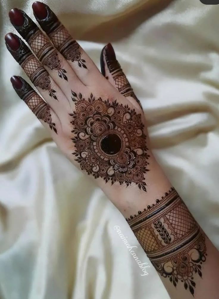 Stylish Full Hand Mehndi Design