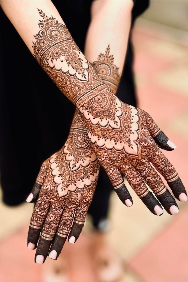 Stylish Full Hand Mehndi Design