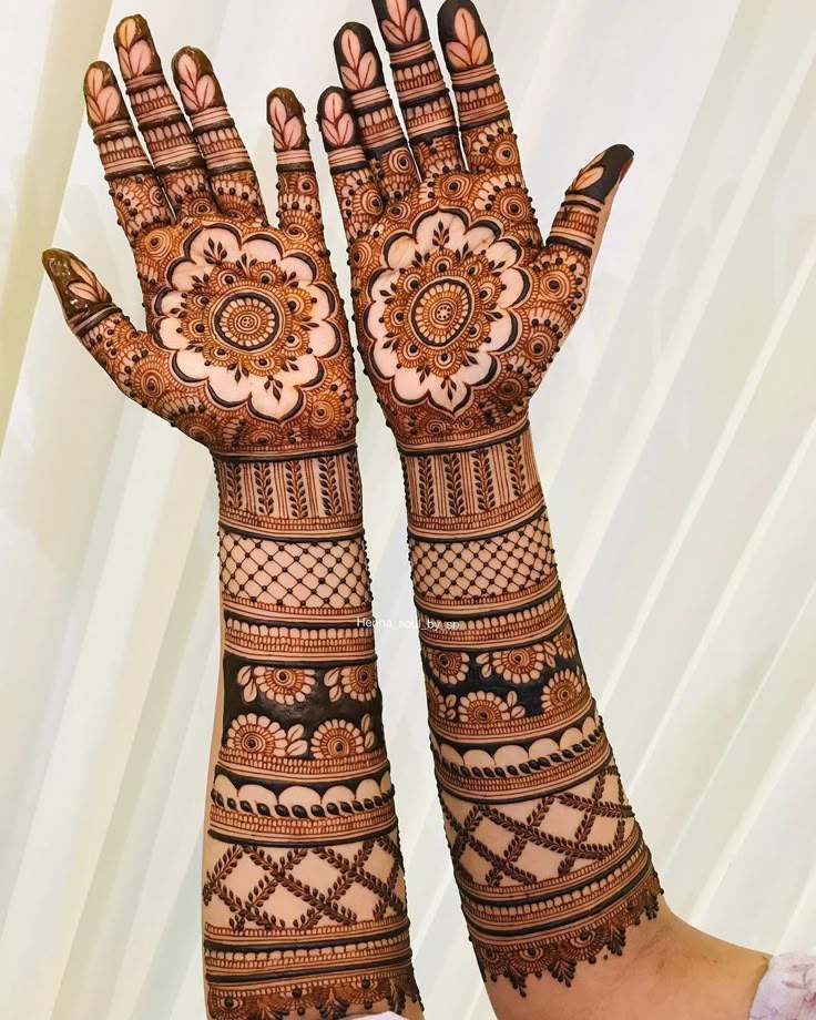 Stylish Full Hand Mehndi Design