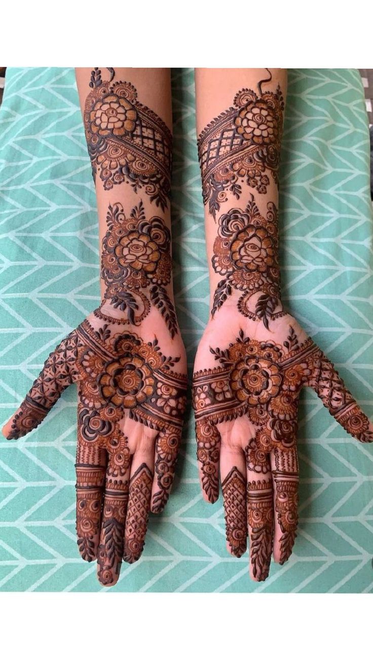 Stylish Full Hand Mehndi Design