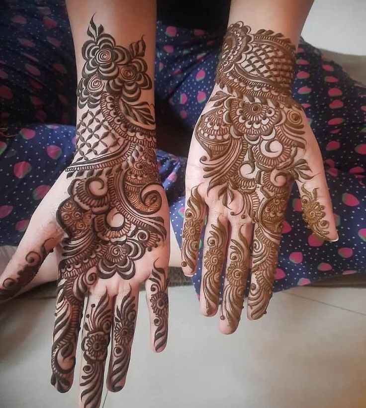 Stylish Full Hand Mehndi Design