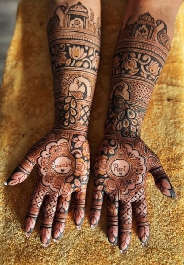 Stylish Full Hand Mehndi Design