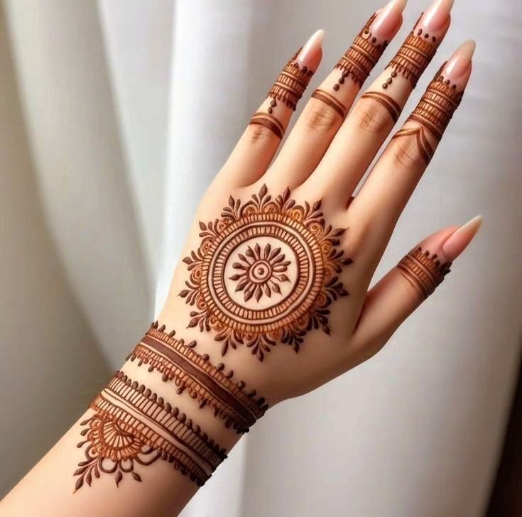Stylish Full Hand Mehndi Design