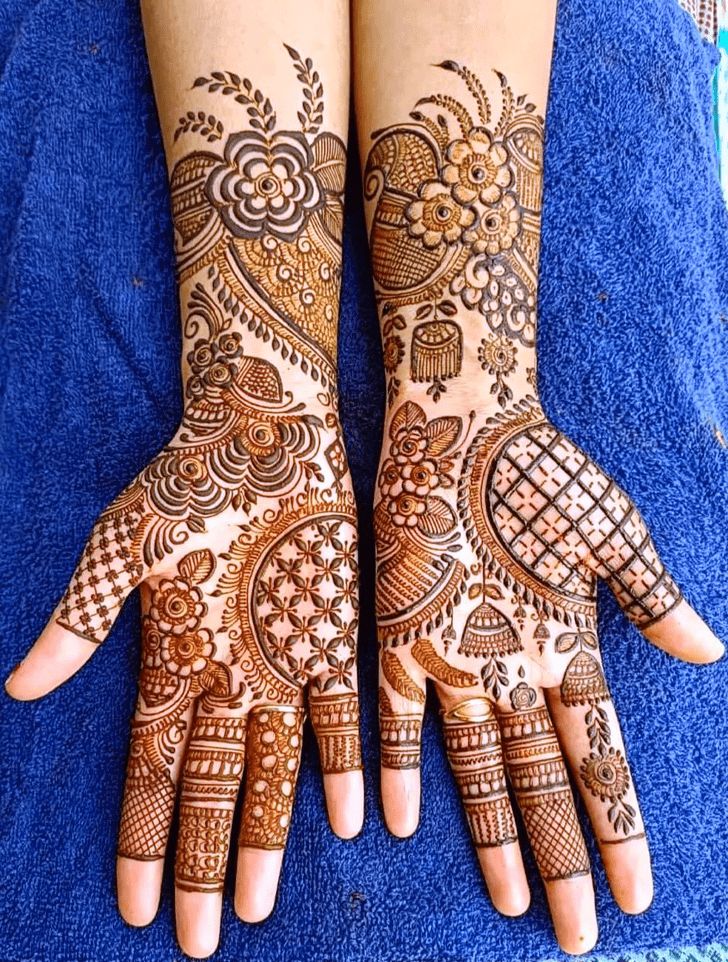 Stylish Full Hand Mehndi Design