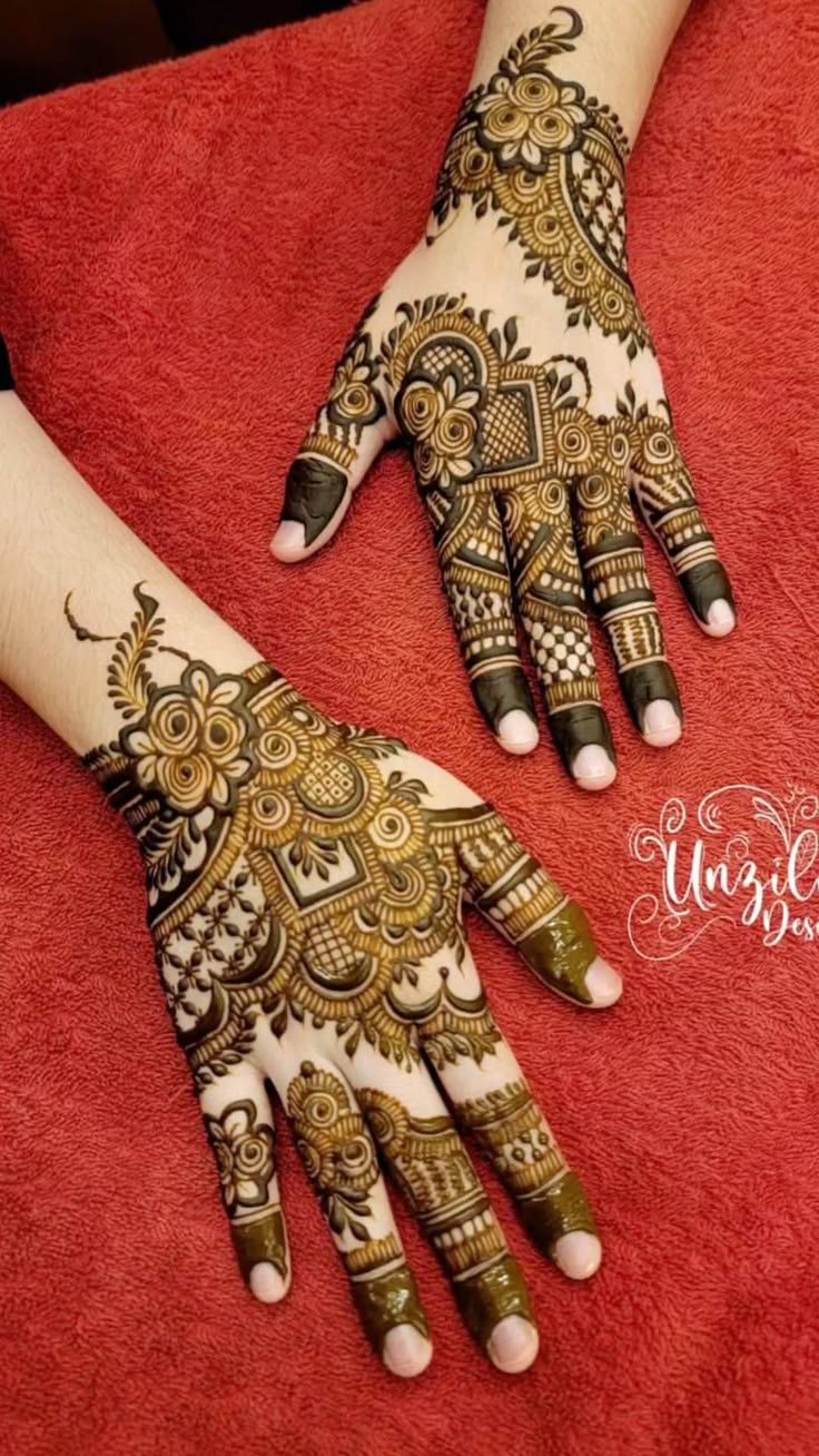 Stylish Full Hand Mehndi Design
