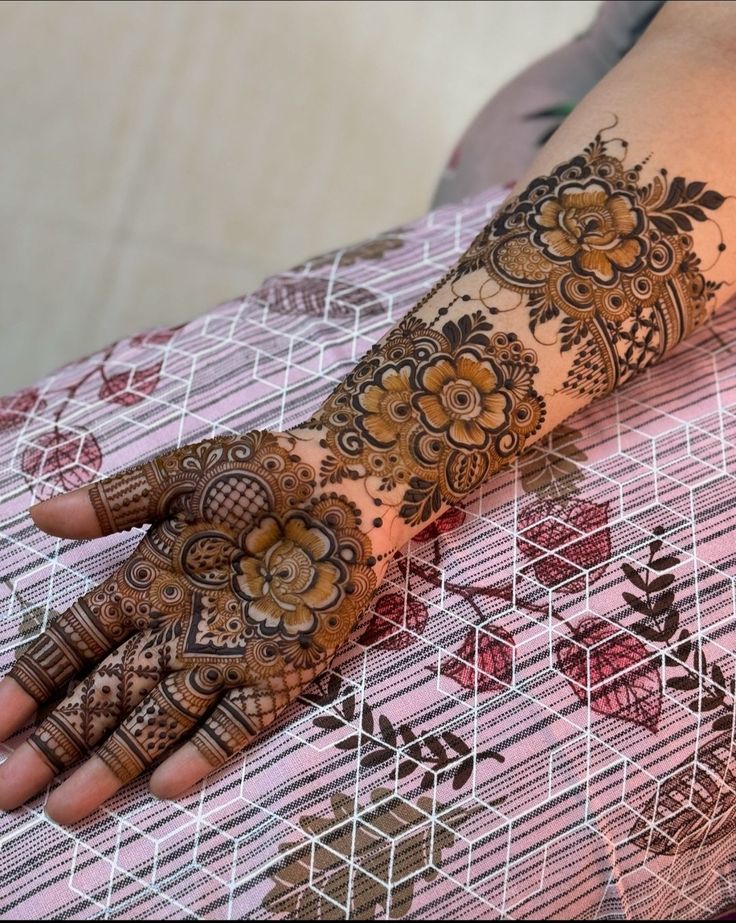 Stylish Full Hand Mehndi Design