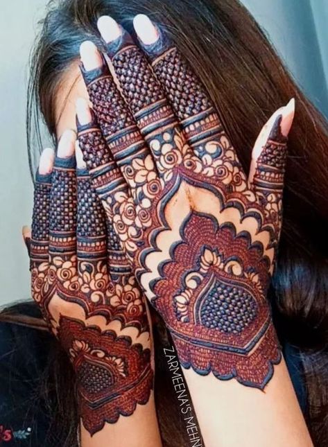 Stylish Full Hand Mehndi Design