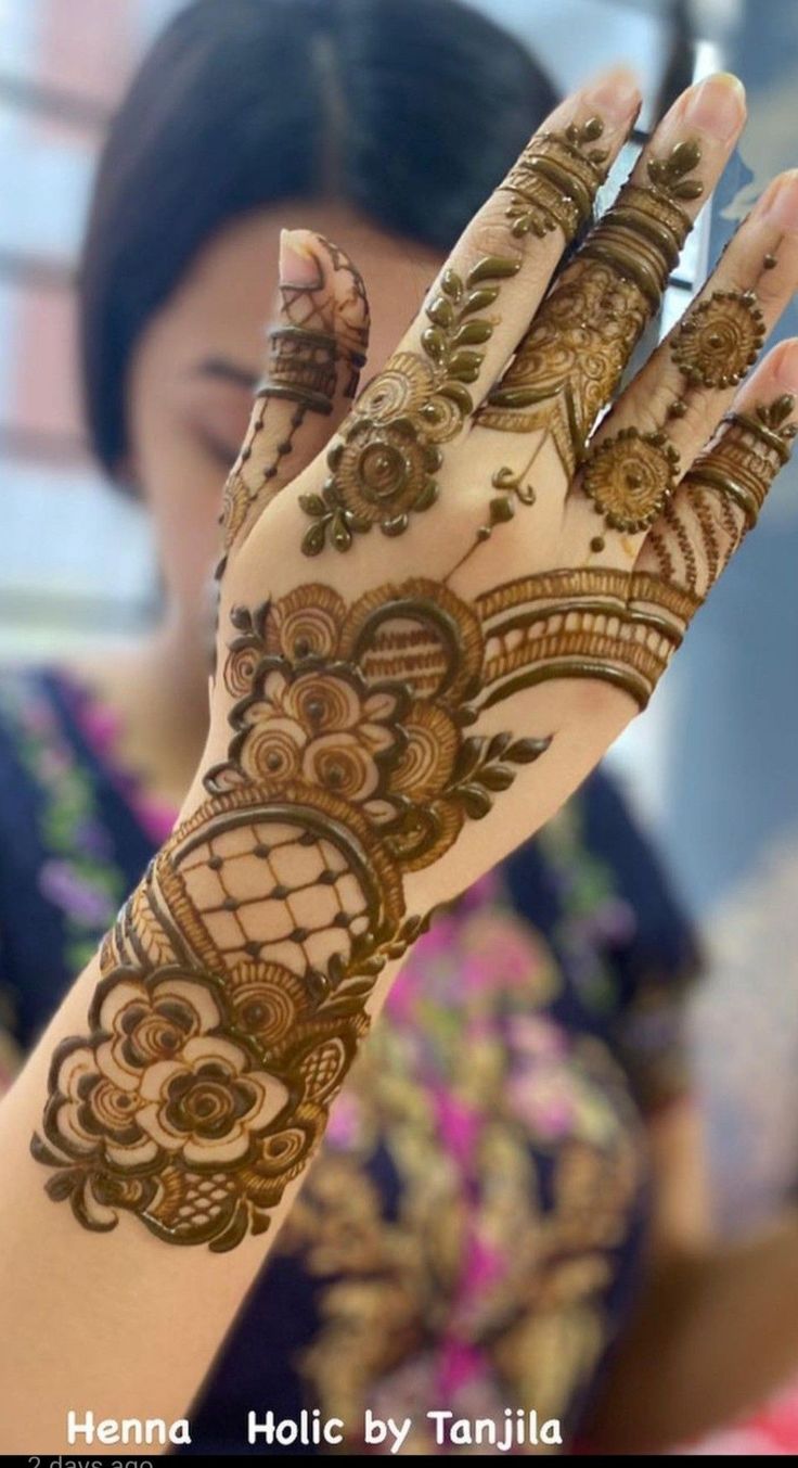 Stylish Full Hand Mehndi Design