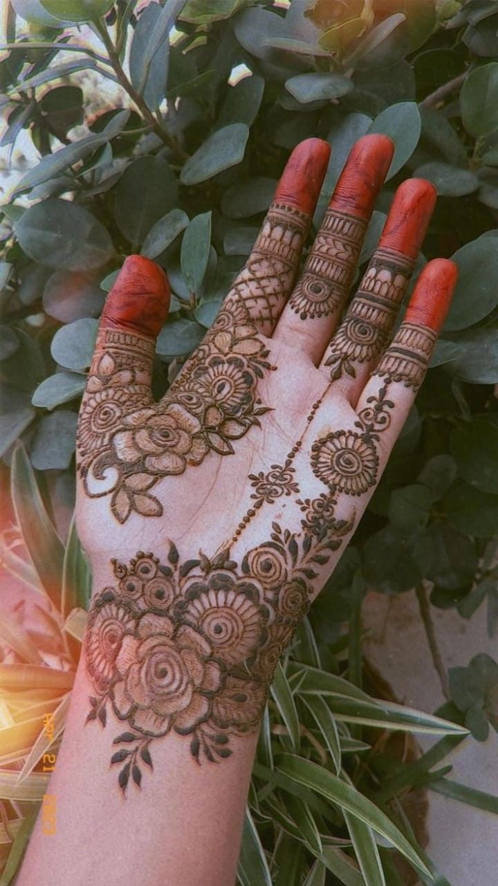 Stylish Full Hand Mehndi Design