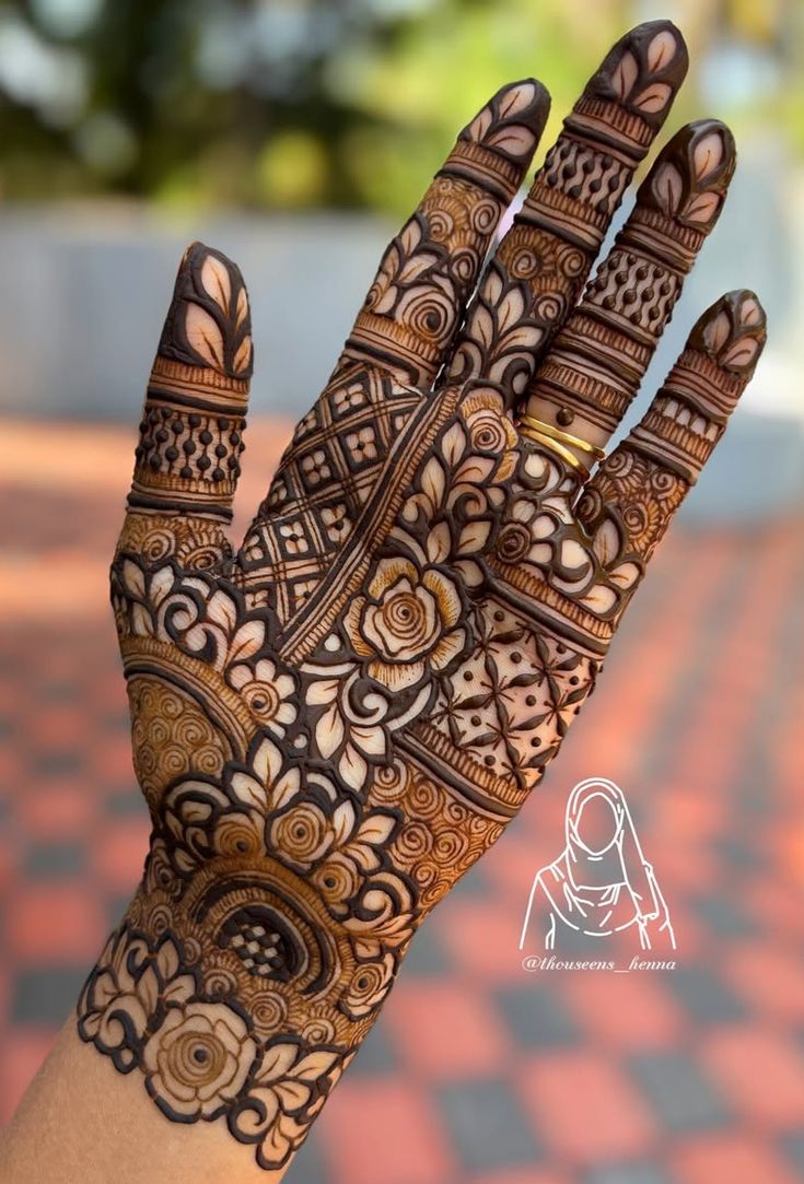 Stylish Full Hand Mehndi Design