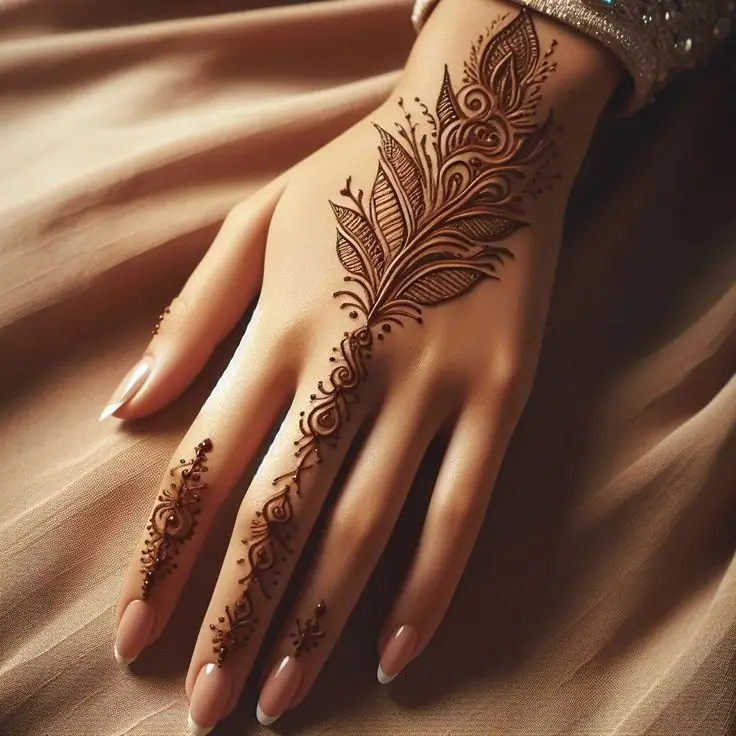 cute-back-hand-mehndi-design-simple cute-back-hand-mehndi-design-simple